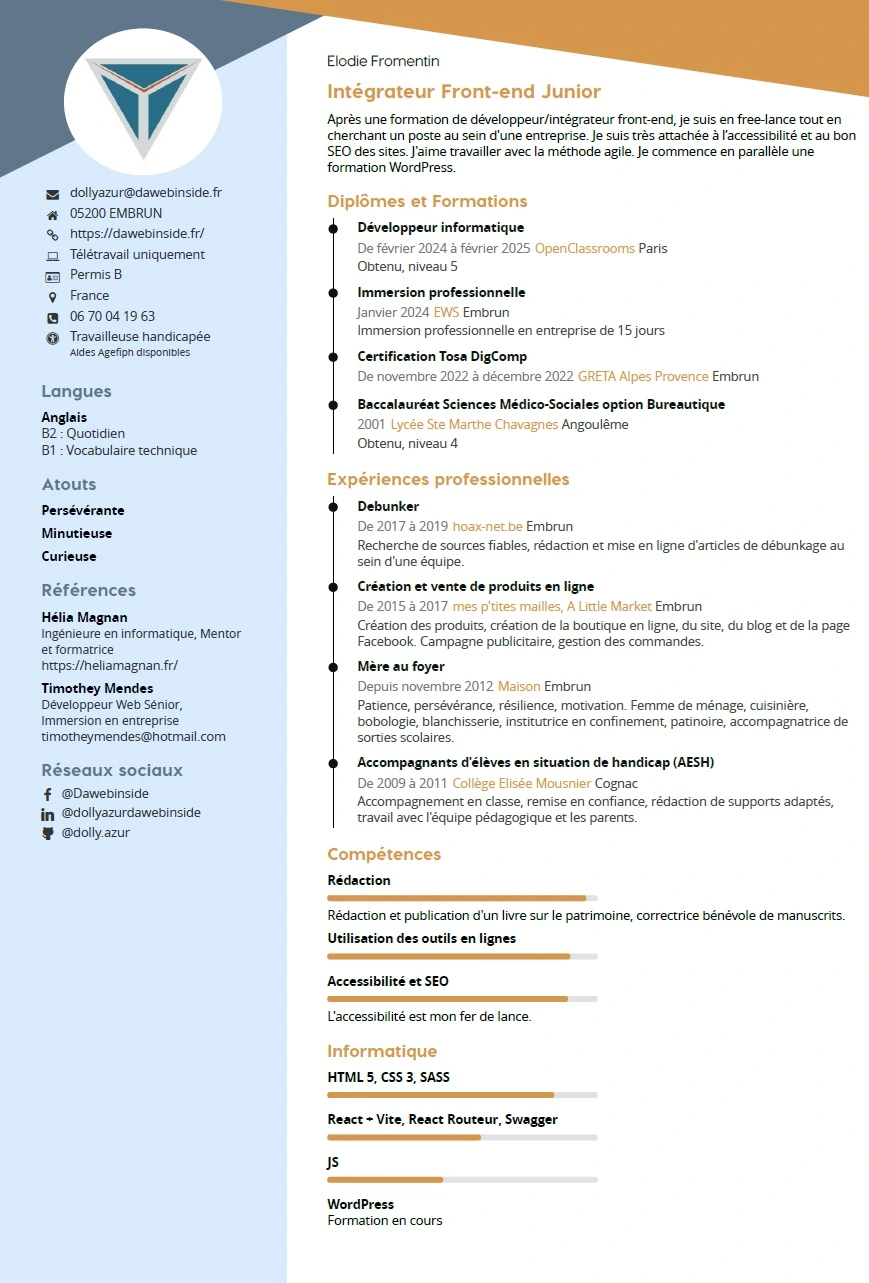 CV de Dolly Azur